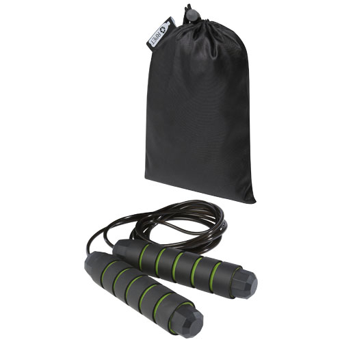Corde à sauter personnalisée et pochette PET recyclé Austin Vert pomme